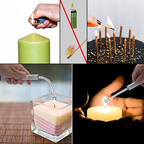 Candle Lighter, Electric Arc Lighter 360° Flexible Neck USB