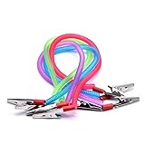 Wecando Dental Napkin Clip Flexible Elastic Dental Plastic Bib Clips Napkin Holder (4Count)