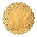 Juvale Round Gold Lace Paper Charger Plates - 12-Inch, Gold, Pack of 60 - Table & Disposable Round Paper Placemats - Doilies for Tables & Party Decor
