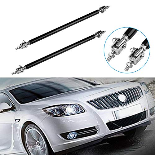 ECCPP Adjustable 7.87"-13" Black Front Bumper Lip Splitter Strut Rod Tie Support Bars Universal 2pcs