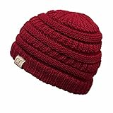 Hatsandscarf CC Exclusives Solid Ribbed Children Beanie (YJ-847-KIDS) (Red)