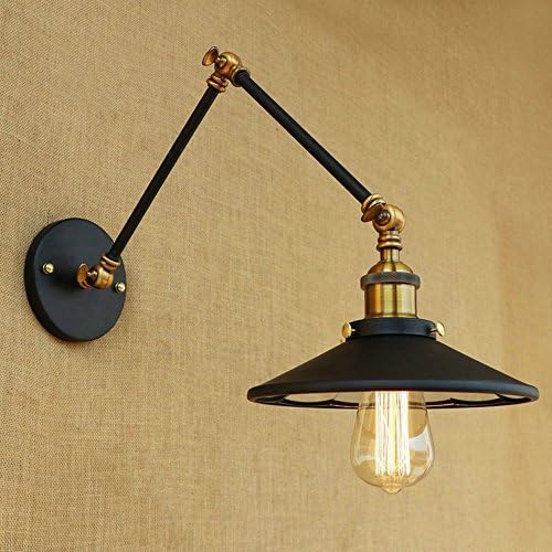 Loft Creative single head adjustable iron wall lamp Many styles Multi color Reading arm light parlour bedroom bedside lamp barn light Learning lamp ( Color : Multi-colored , Size : 20cmX20cm )