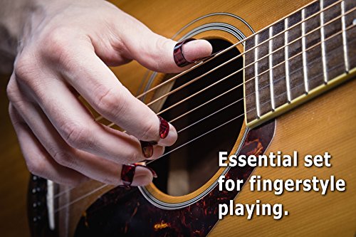 EPIC berry Thumb and Finger Picks - Large - Best for Fingerstyle Acoustic Guitar, Banjo or Ukulele. Includes a Pouch.