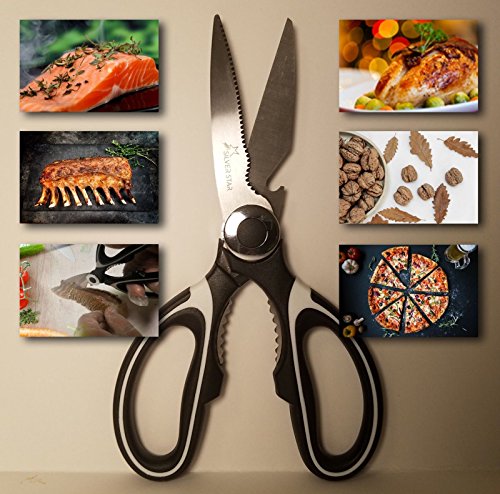 Kitchen Shears Scissors Heavy Duty Stainless Steel Multi Purpose Sharp Chicken Ultrasharp Premium 2 Set - Thumbnail 2