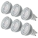 Lightone GU10 LED Bulbs, 800LM 100W Halogen Bulbs Equivalent, Daylight White 6000K, 10W, MR16, 6-Pack