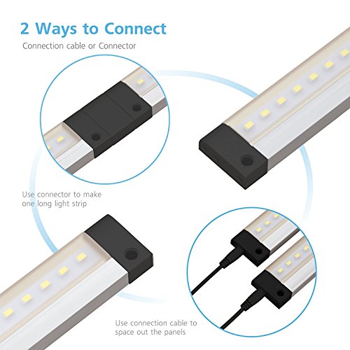 EShine Hand Wave Activated Under LED Lighting Kit, Dimmable, 6