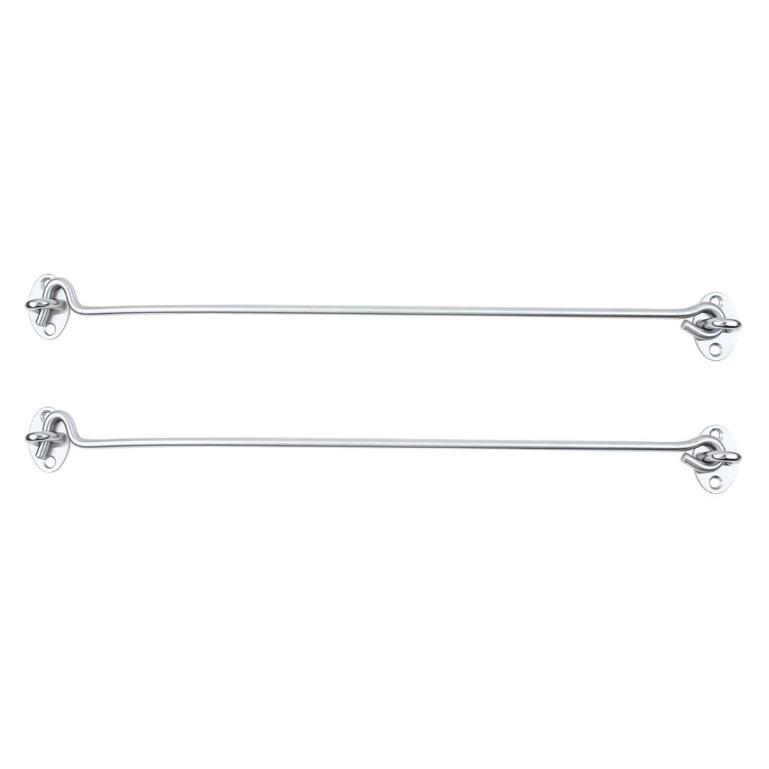 Sourcingmap Stainless Steel 15.4 Inch Door Window Cabinet Shed Gate Latch Lock Catch Eye Cabin Hook 2pcs