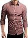 Grin&Bear Slim Fit men's striped shirt dress shirt, red-white, M, SH553