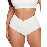 Women Crossover Booty Shorts Bikini Bottom High Waist Swimsuit Workout Dance Hot Pants Rave Festival Outfits