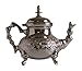Vintage Styled Handmade Moroccan Silver Plated Teapot with Built In Tea Infuser Filter, Bring Home a Beautifully Functional Near East Tradition, 34 Ounces (1 Liter)