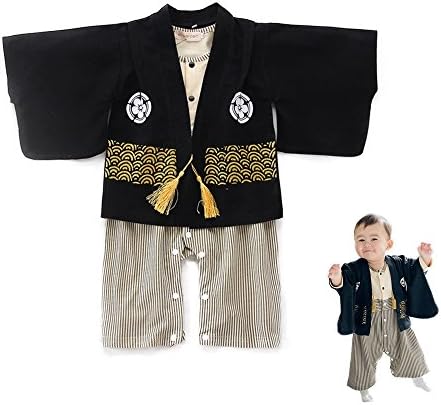 ベビー キッズ 子供服 甚平 袴風 浴衣 3点 セット 黒 子供浴衣 お祭り 夏祭り 花火大会 お祭り可愛い オシャレ 男の子 70cm 95cm