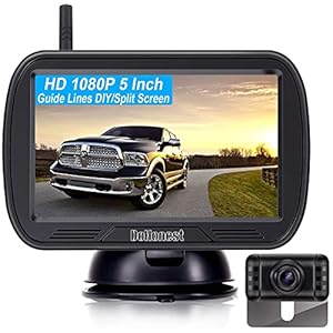 DoHonest V25 Wireless Backup Camera HD 1080P System 5 Inch Monitor Kit for Trucks,Car,Van,Camper Rear View Camera Super…