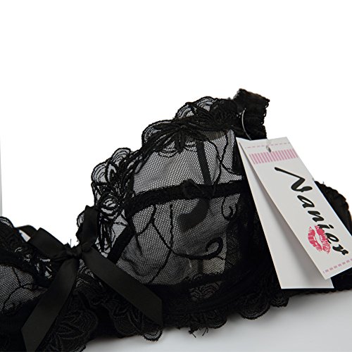 Nanier-Soft-BH-Set-Fr-Damen-Sexy-Transparente-Mit-Stickerei