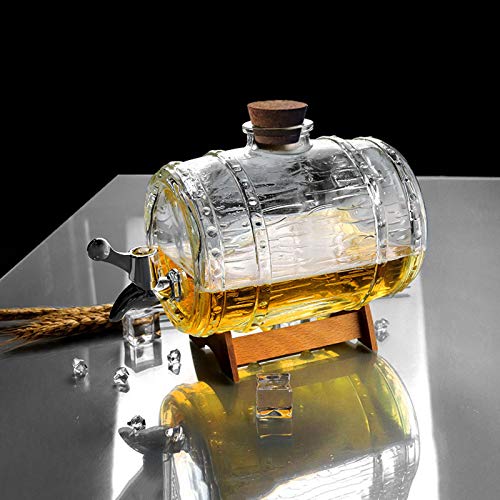 ALXDR-Glass-Drinks-Dispenser-with-Tap-and-Wooden-Stand-1500ML-Small-Capacity-Beer-Tank-Home-Gifts-Souvenirs
