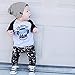 FEITONG 1Set Infant Toddler Baby Boy Letter Print T-Shirt Tops+Pants Outfits Clothes (12 Months)