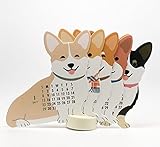 Welsh Corgi Dog 2017 Die-cut Desktop Calendar