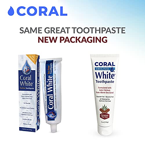 Coral White Cinnamon Tea Tree Natural Fluoride Free, Glycerin and SLS