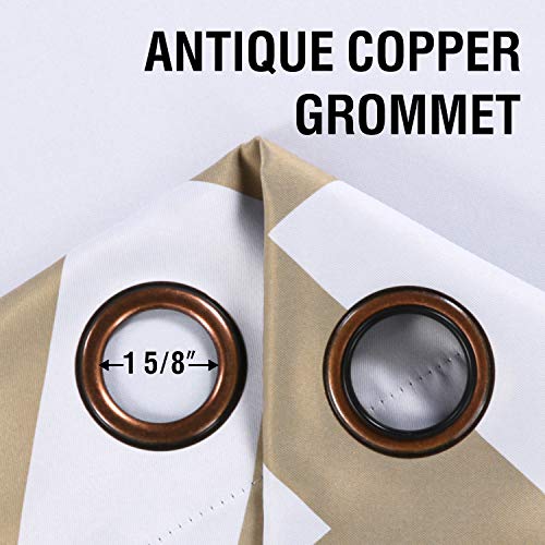 Taupe Polyline Blackout Draperies Window Treatments Thermal