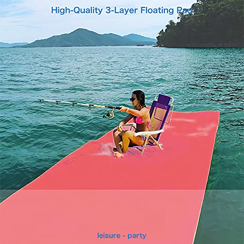 Floating Water Pad for Lake, X&T Large Soft Floating Island with Bungee