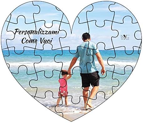 My Custom Style Personalised Puzzle Mixed Sizes And Sizes 105 Tessere Cm 29x36 Cuore In Cartone Amazon Co Uk Kitchen Home
