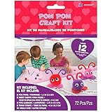 Amscan Pom Character Craft Kit Valentine's Day Activity Supply (Pack of 72), Multicolor, 1.5