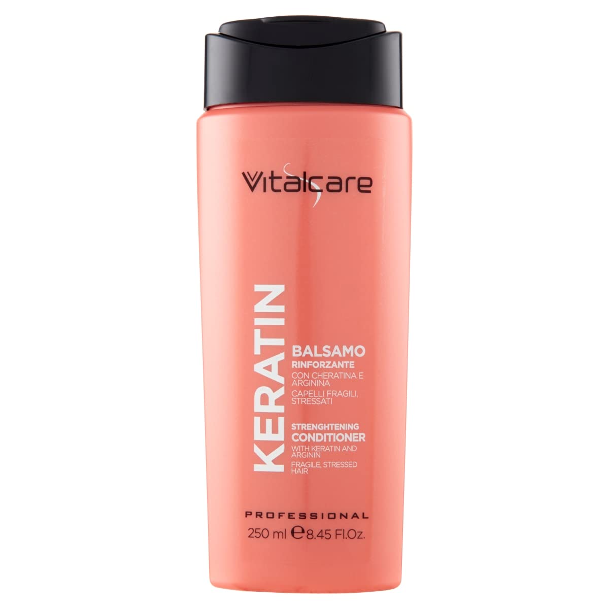 Vitalcare | Keratin - Strengthening Hair Conditioner, for Fragile and Stressed Hair, with Keratin and Arginine, Helps Regenerate and Protect the Hair Fiber, 250 ml
