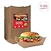 Stock Your Home [250 Pack] Extra Large Disposable Brown Kraft Paper Food Trays, 3-Lb Concession Tray, Serving Boats for Party Snacks, Taco Bar, Seafood, Nachos Plates