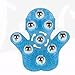 Vani® Body Massage Glove Multi-functional Systemic Rubber Palm Shape Massager with 360 Degree 9PCS Steel Rolling Balls (Blue)
