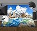 Lyly County Ployester Photography Background 7x5ft The World Famous Buildings with the Earth Studio Photo Backdrop Props(Upgrade material) LY031