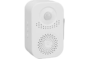 Hamwesh Motion Activated Voice Player, Long Lasting Battery Dual Detection Angles 120° and 20° Motion Sensor Sound Player, Cu