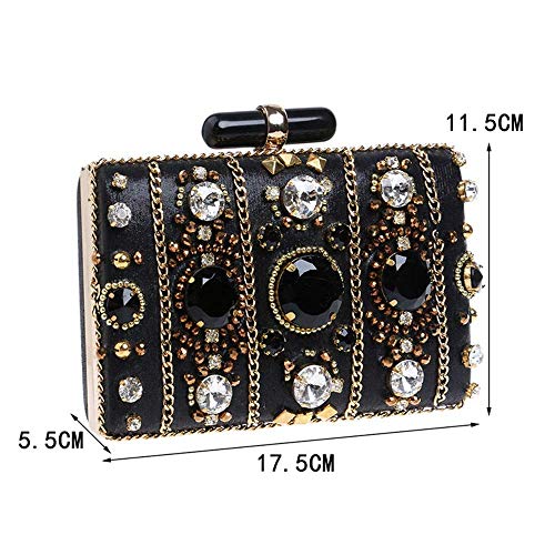 YOUTO Evening Party Clutch Bags Night Party Bags Square Rhinestones Women's Clutches Evening Bag Clutch Purse Bags Special Occasion Evening Handbags Evening Clutches Purses