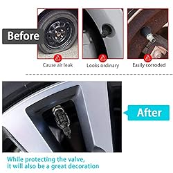 4 PCS Car Tire Valve Stem Cap/Cover, Airtight