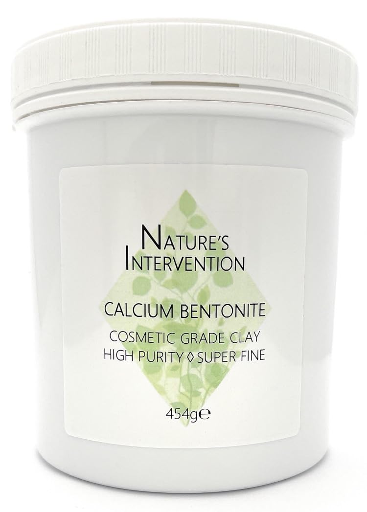 Nature’s Intervention Calcium Bentonite Clay Powder – 100% Natural Cosmetic Grade – Deep Pore Purifying Face & Body Mask – 454g