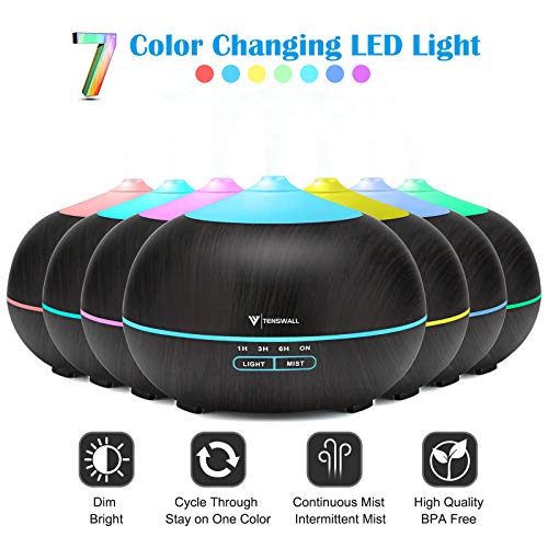 TENSWALL Essential Oil Diffuser, 400ml Ultrasonic Diffusers for Essential Oils - Image 2