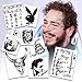 BONUS PACK: Post Malone Temporary Tattoos | Includes FACE, HANDS & ARM Tattoos | REALISTIC | Life-Sized