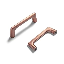Goo-Ki Brushed Copper Cabinet Pulls with 3''Hole