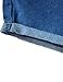 Haola Women's Juniors Vintage Denim High Waisted Folded Hem Jeans Shorts Blue S