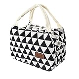 YJYdada For Women Kids Men Insulated Canvas Box Tote Bag Thermal Cooler Food Lunch Bags (B)