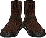 Konfetti Cable Knit Swedish Moccasin Slipper Socks