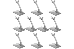 CATIEBYE 10pcs Plastic Model Aircraft Display Stands Grey Plane Holder for Model Painting Station and Home