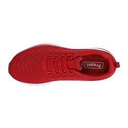 Propét Womens Tour Knit Sneaker, Red, 13 US