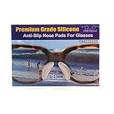 2 Pair Clear - 2.5mm x 17mm Non-Slip Nose Pads for EyeGlasses by GMS Optical - Premium Grade Silicone