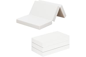 PARELER BEAR Trifold Pack n Play Mattress Topper, 38x26 White Breathable Cover Pack and Play Mattresses for Playard Playpen, Indoor & Outdoor Use