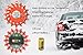 LED Road Flares Red Warning Light Roadside Safety Flare and Storage Bag All Batteries Installed 9 Flashing Modes Magnetic Base Waterproof 3 Pack
