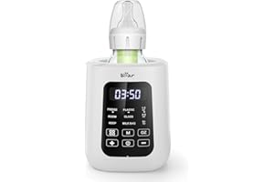 Bear Baby Bottle Warmer, Milk Warmer Breastmilk Bag Formula Fast Warming for New Born Baby Bottles, with Time Temp Control Automatic Shut Off at Home Use