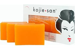 Kojie San Original Kojic Acid Soap for Face and Body – Dark Spot Remover, Gentle Cleansing Bar with Coconut Oil, Tea Tree Oil, and Glycerin – Helps Improve Skin Appearance – 65g x 3 Bars