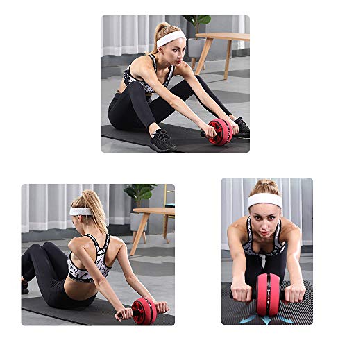 Owill Ab Roller, Home Abdominal Exercise Equipment core Muscle Sports Equipment with Wider Ab Wheel and Knee Pads - Thumbnail 4