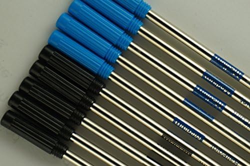 10 Genuine Intrepid Medium Ballpoint Refills for Cross Ballpoint Pens.Protective Seal on tip for Shelf Life Longevity (Bulk Pack) - (5 Blue & 5 Black)
