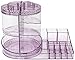 Sorbus Rotating Makeup Organizer Station Nail Bar, 360° Rotating Adjustable Carousel with Tray for Cosmetics, Skincare, etc. Great for Vanity, Bathroom, Bedroom (Purple)