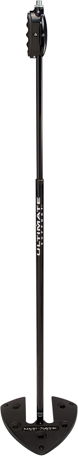Ultimate Support Live Series One Hand Microphone Stand with Stackable Base, Black, Tall